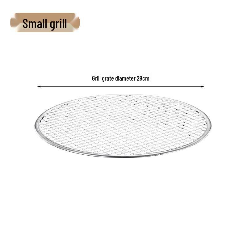 Korean-Style Stainless Steel Round BBQ Grill & Fire Pit with Non-stick Baking Pan