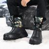 Plus Size 51 Men's Snow Boots: Warm, Thickened Velvet, High-Top Winter Cotton Shoes.