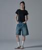 WAARFORWOMAN W1136 Denim Shorts_Dark Blue