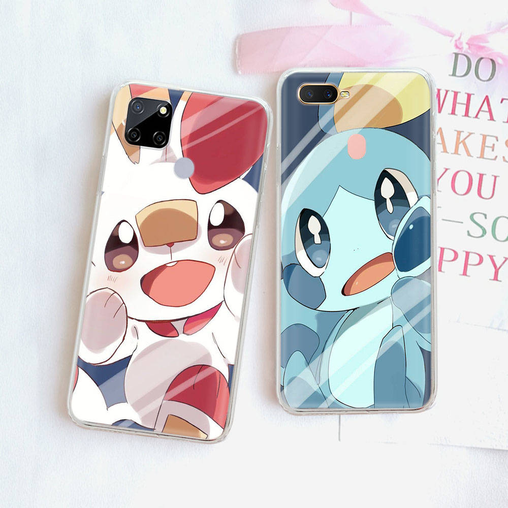 PK17 Pikachu Cartoon Transparente Hülle für Samsung A04 A14 A23 M33 M53 Realme 10 9 C35 C55 VIVO Y02 Y12 Infinix Hot 30 Note 11 Tecno Spark 8P Pro