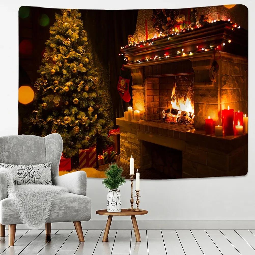 Christmas Tree Snowman Decorative Tapestry Home Living Room Bedroom Wall Decoration