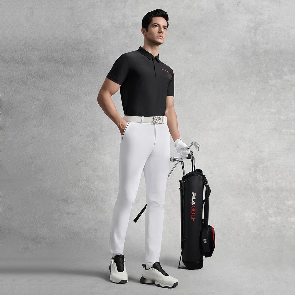 FILA Golf Series Casual Business Everyday Versatile Cool Comfortable Breathable Lightweight Regular Short Sleeve Polo Men tops A11M535126FBK