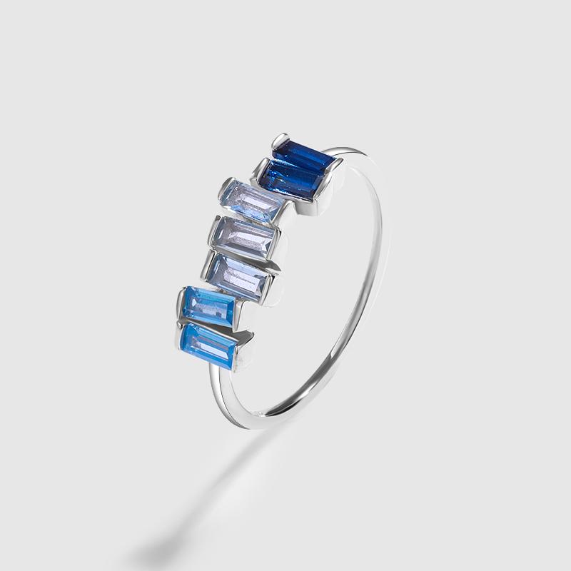 

Классическое кольцо принцессы свободной формы с сапфиром светло-голубого цвета с полным цирконом для женщин, оригинальное ювелирное изделие из стерлингового серебра на юбилей 8 белый