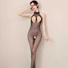 Lenjerie sexy Body din plasă Lenjerie de corp transparentă din plasă elastică Set de lenjerie sexy pentru femei Colanți fără crotch Ciorapi Lenjerie