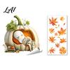 Cute Ghost Pumpkin Decals Autumn Ghost/Gnome Static Glass Sticker PVC Waterproof Maple Leaves Window Removable Party Supplies Decal Cling