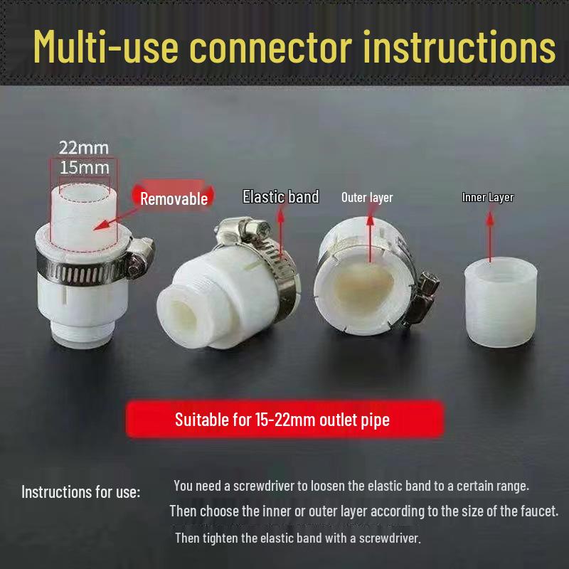 Universal Anti-Splash Faucet Water Purifier and Pressurized Sprinkler