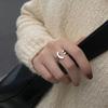 Smiley Adjustable Open Ring for Women - Trendy Niche Design, Perfect for Index Finger.