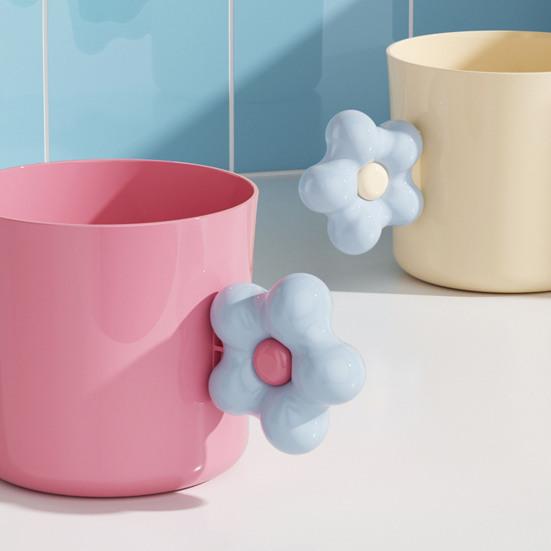 Flower Toothbrush Holder for Kids, Cute Rinse Cup with Handle, Toddler Bathroom Toothbrush Cup for Bedroom