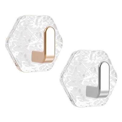 Pack of 10 Elegant Clear Adhesive Bathroom Hook Without Drilling Wall Hook for Kitchen Bathroom Storage Solution
