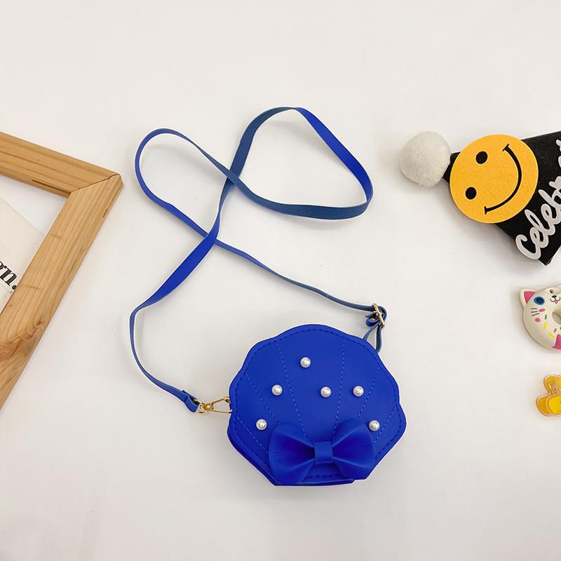 Adorable Korean Style Childrens Mini Shell Crossbody Bag With Cute Bow And Pearls