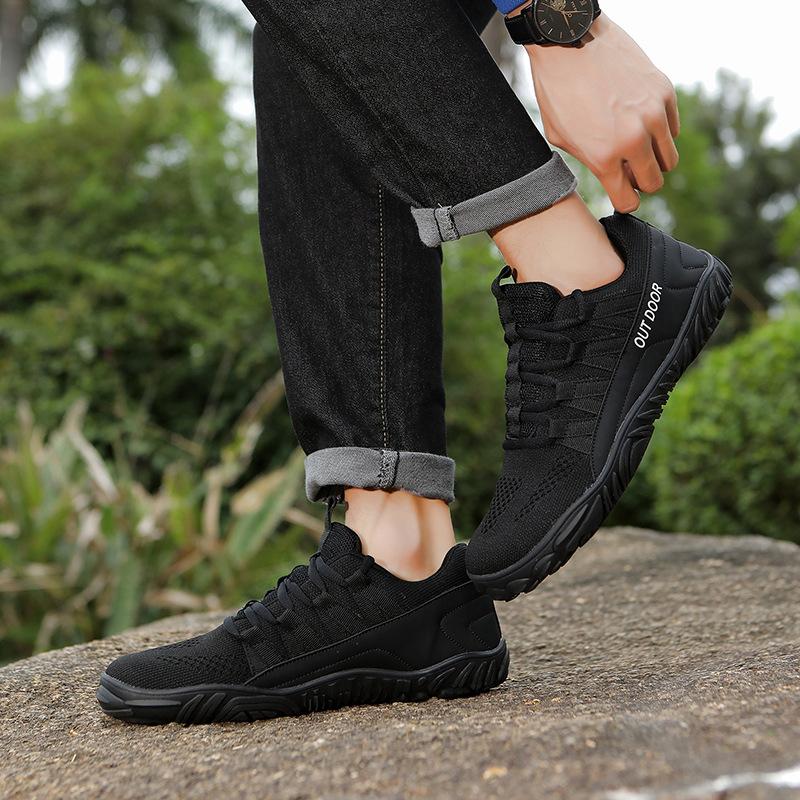Five Fingers Wide Head Hiking Shoes Hiking Shoes Flying Woven Shoes Casual Sports Men's Shoes Non-slip Building Shoes Cycling Shoes