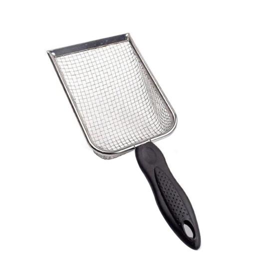 Cat Litter Scoop Fine Mesh Litter Sifting Shovel Stainless Steel Cat Poop Scooper with Non-Slip Handle for Litter Box Cat Waste Removal