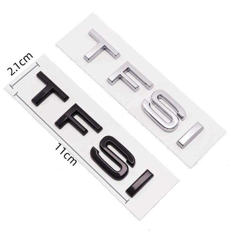 3D ABS Black TFSI Logo Letters Car Trunk Emblem Badge Sticker Accessories