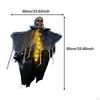 Halloween Hanging Creepy Backyard Decoration with Lighting Horror Skeleton for Porch Yard