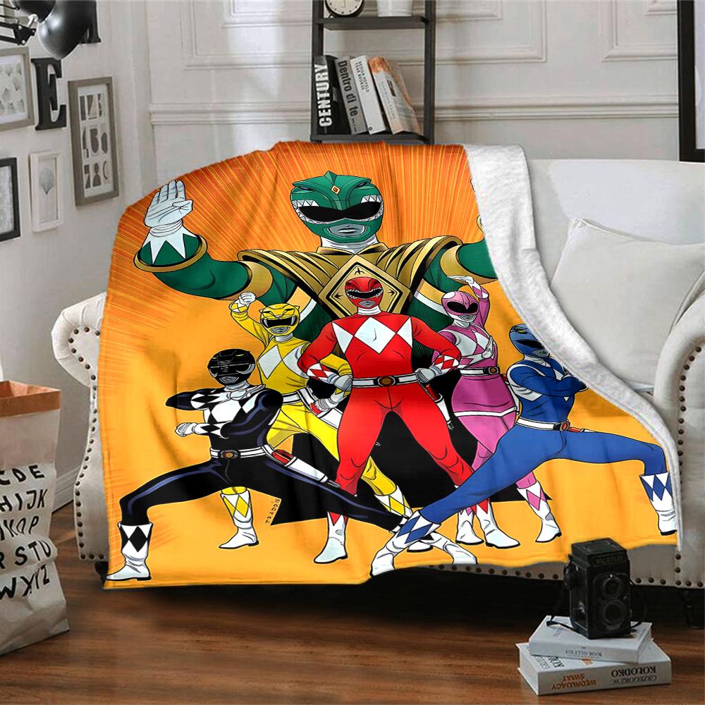 1pc Mighty Morphin Power Rangers2 Blanket, Gift, for Men and Women, Soft Blanket, Good for Sofa Bed Couch Travel, Lightweight Flannel Blanket