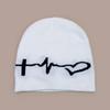 Autumn and Winter Design Electrocardiogram Jacquard Knitted Hat for Men and Women To Keep Warm, Simple Niche Casual Cold Hat Pullover Hat