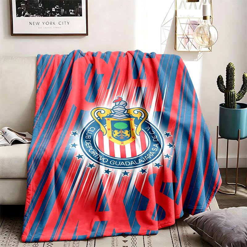 Club Deportivo Guadalajara Theme Personalized Outdoor Flannel Blankets Soft And Suitable For All Seasons Perfect For Sofas Beds And Camping