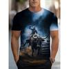 New Men's T-shirts Clothing Fashion Cowboy Printed Short Sleeve T-shirts Tops Summer Breathable Crew Neck T Shirt For Men