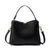 Top-grain Leather Bag, Large-capacity Bucket Bag, Simple and Versatile Leather Single-shoulder Crossbody Handbag