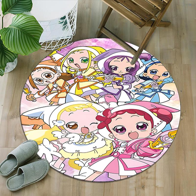 1pc DoReMi2 Print Round Carpet Chair Round Carpet Suitable for Bedroom Living Room Home Decorative Carpet