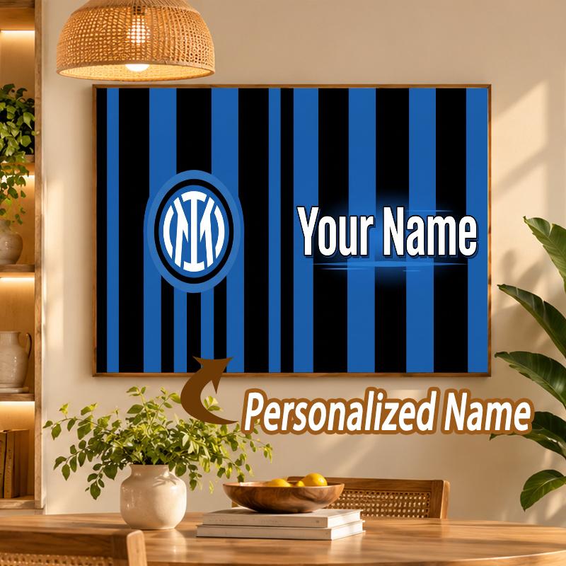 Custom Name Inter Milan 5D Diamond Painting Personalized Full Drill Diamond Art Kit Gift