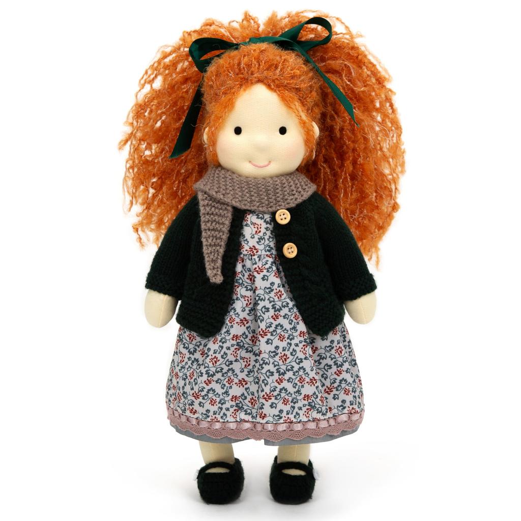 BlissfulPixie Waldorf Doll Cute Plush Toy for Perfect for Kids - Diana, Handmade, 30cm, Soft, Girls,