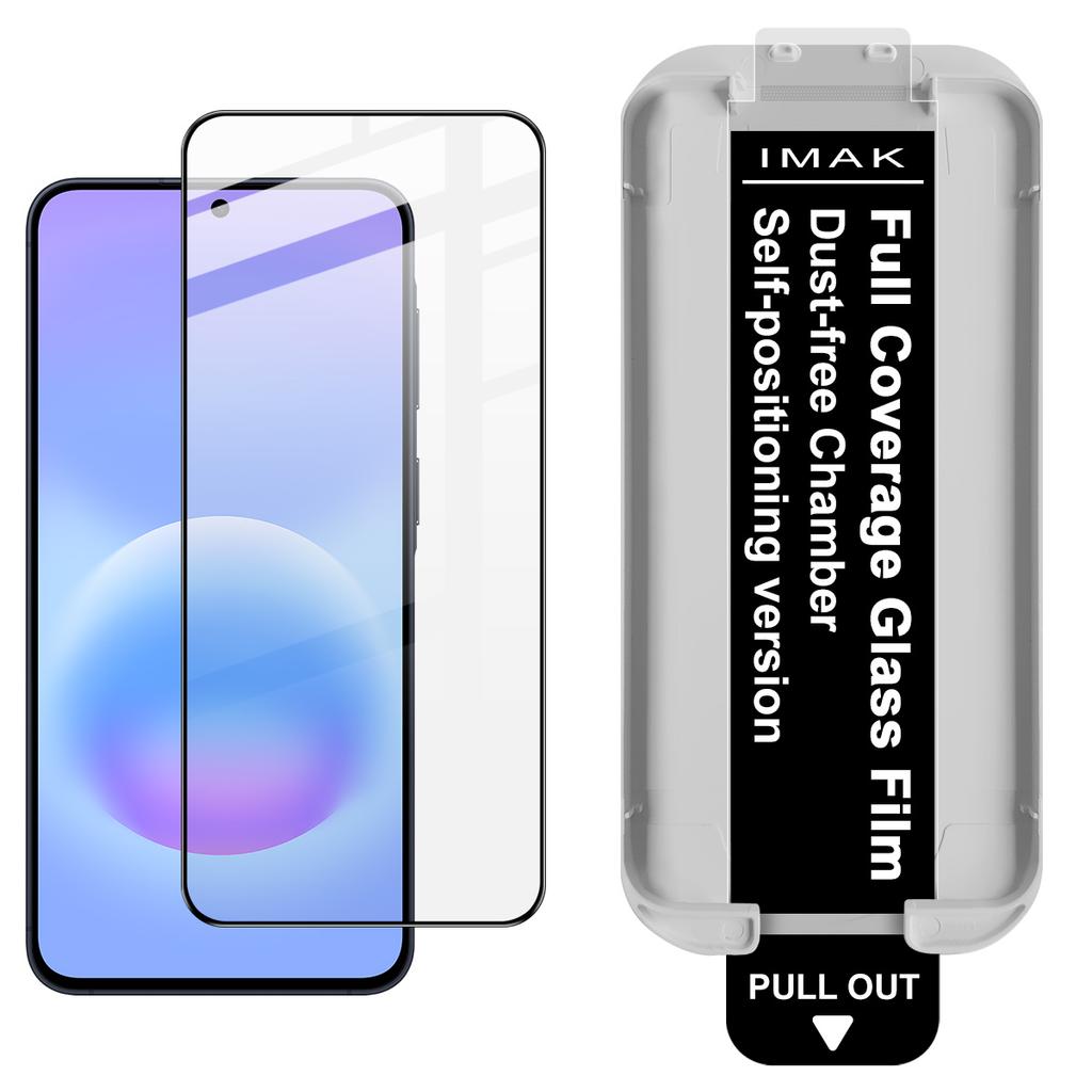 For Samsung Galaxy A57 5G Glass IMAK Dust-free Cabin Full-screen Tempered Glass Film Supports Fingerprint Unlock