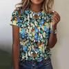 Summer Women T-Shirts Butterfly Print Fashion Tee For Ladies Shirt Basic Casual Female Top Print Oversized Female Clothing 2024
