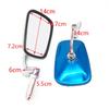 Curved Rod Retro Stainless Steel Rearview Mirror for Motorcycles and Sports Cars