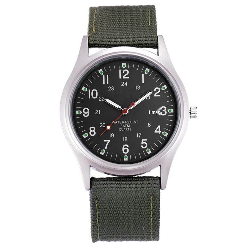 Men's Casual Nylon Band Quartz Sports Watch with Date Function