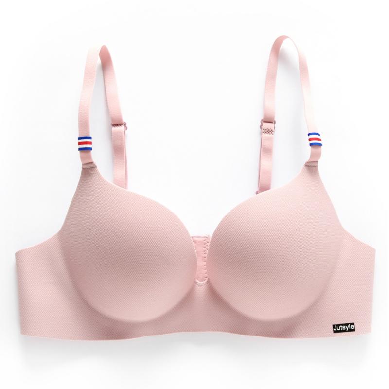 

Бюстгальтер со сборками Тонкая секция без стального кольца Цельный бесшовный бюстгальтер со сборками Однотонный эластичный бюстгальтер с тонкими подкладками 38/85B