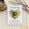 Acrylic Hummingbird Cross Stitch Heart Souvenir - Nurse's Day/Valentine's Keepsake Gift Card