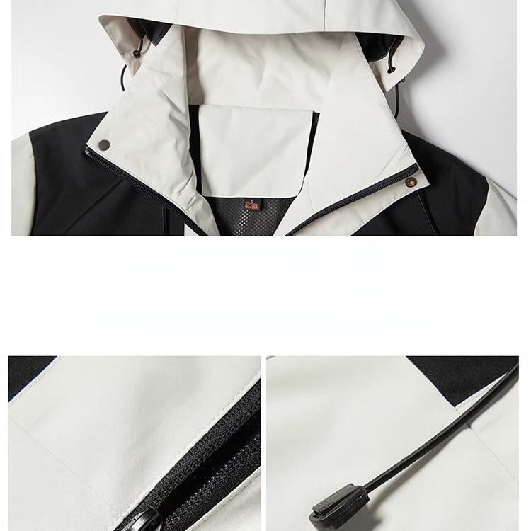 Men Color Blocking Splicing Women Assault Jacket Functional Pocket Outdoor Sports Style Unisex Hiking Jacket