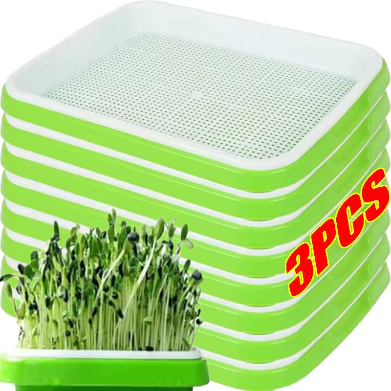 3/1PCS Plastic Grow Nursery Pots Vegetable Soilless Nursery Trays Seed Germination Tray Seedling Sprout Plate Garden Supplies