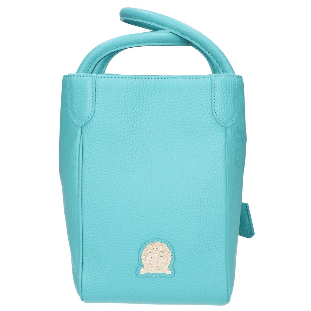 A.D.M.J. Accessoires De Mademoiselle [Good Condition] Shrink leather Tote Bag TurquoiseUsed