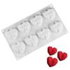 8 Cavity Heart Silicone Mould,3d Love Heart Shaped Mousse Cake Baking Mold Bakeware Mold Diy Tools For Cake Candy