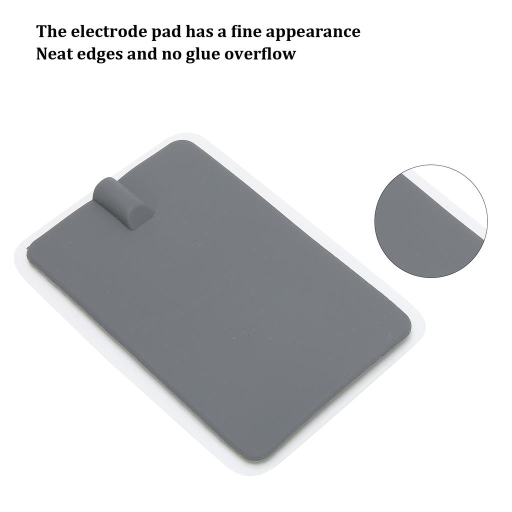 2 bucăți electrozi din silicon Plasture electrod moale pentru instrument de fizioterapie gri 7 x 11 cm