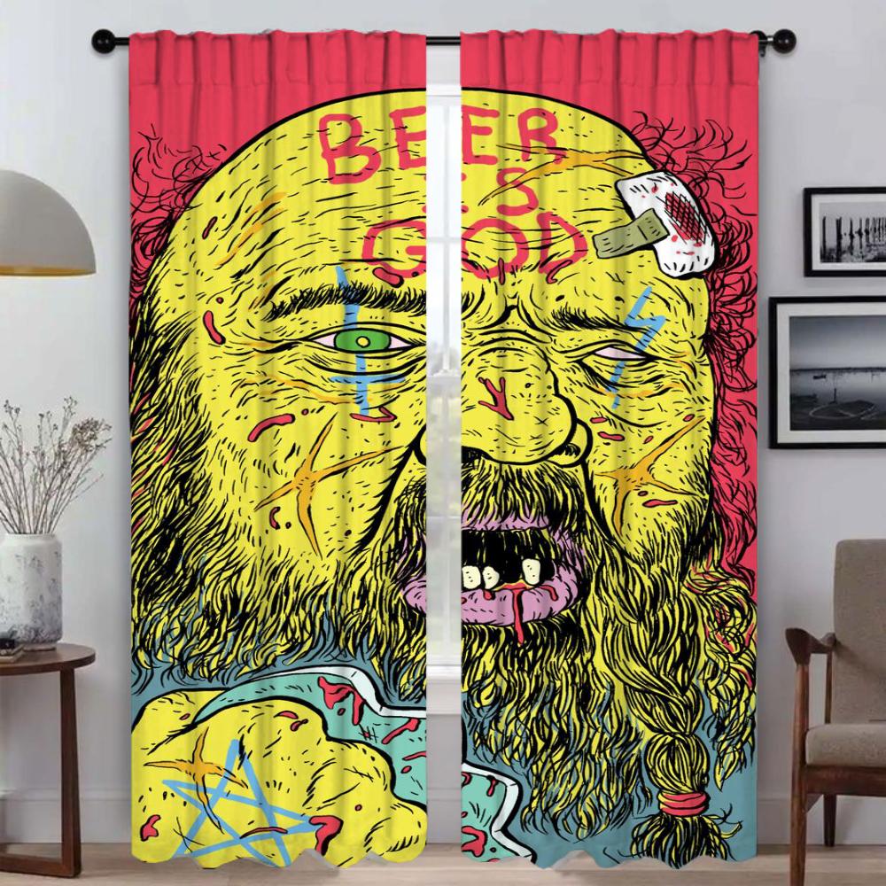 Kitchen Curtains for Living Room Subject-free Blackout Curtain Tulle for Bedroom Shades Home Interior Curtains 2 Pieces Elegant