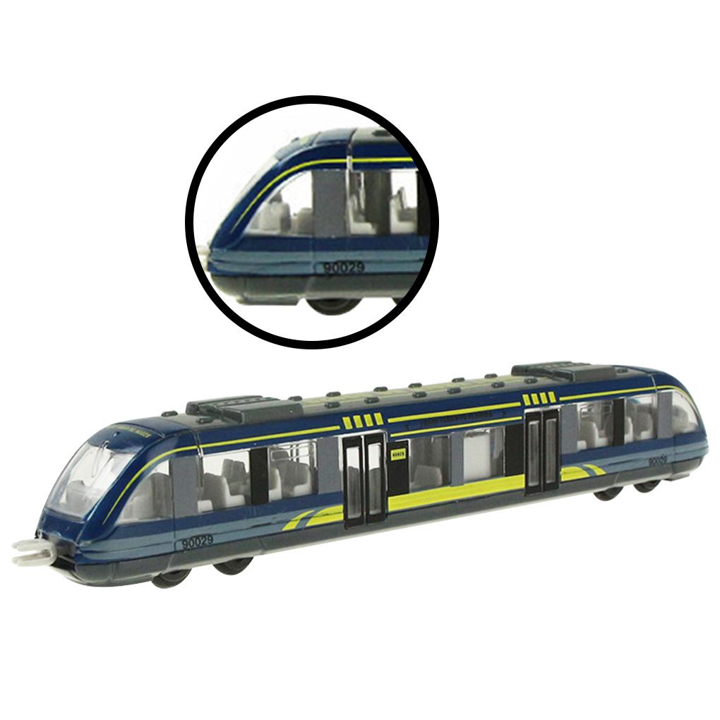 

Игрушечный поезд Мини-симулятор метро Модель Инерционный скользящий сплав Пластиковый автомобиль Детская игрушка Синий