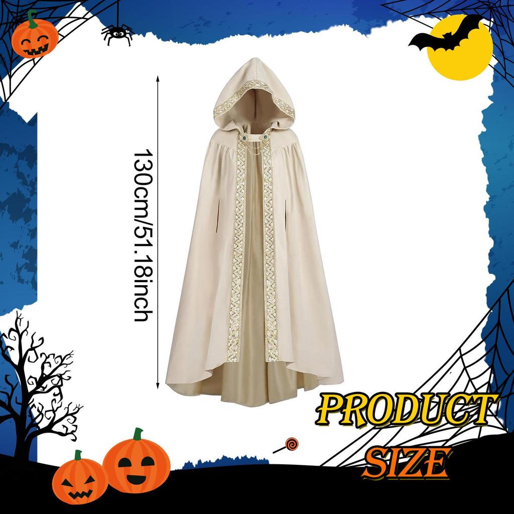 Hooded Cape Cloak Cosplay for Club Performance Halloween Christmas