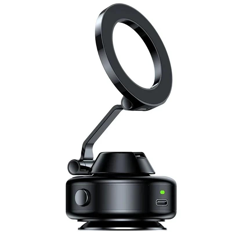 

Полностью автоматический адсорбционный кронштейн Складная навигационная подставка Противовибрационный вакуумный Магнитный автомобильный держатель для телефона с вращением на 360 градусов