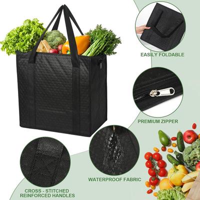 Geantă frigorifică portabilă termoizolantă, etanșă, pentru păstrarea la rece, cu curea căptușită și fermoar, pentru picnic, călătorie