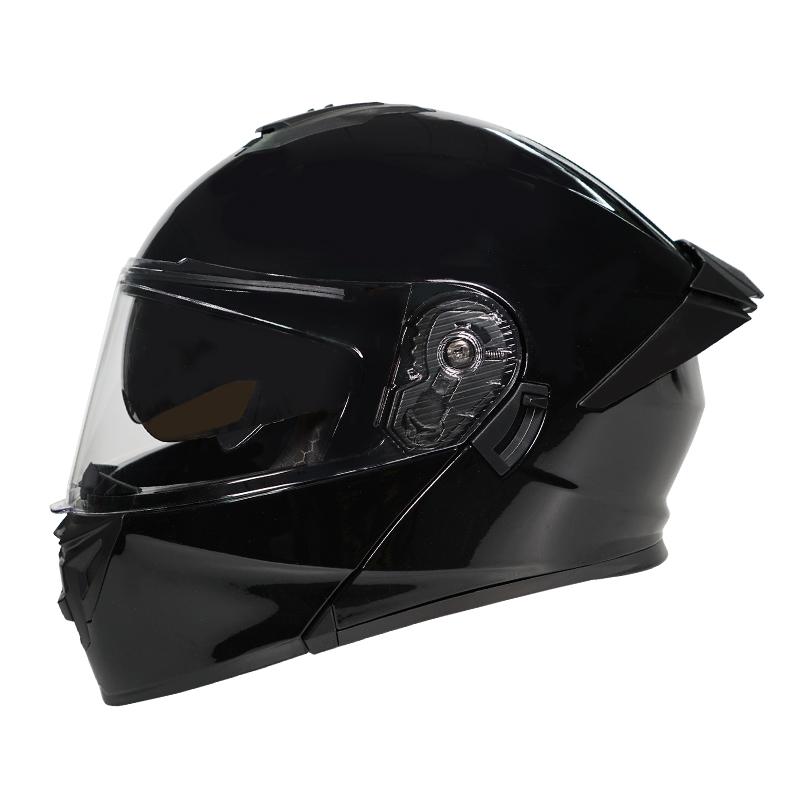 Personalized Off-Road Motorcycle Helmet With Stylish Dual Lenses For Both Genders, Dot-Certified And Abs Material