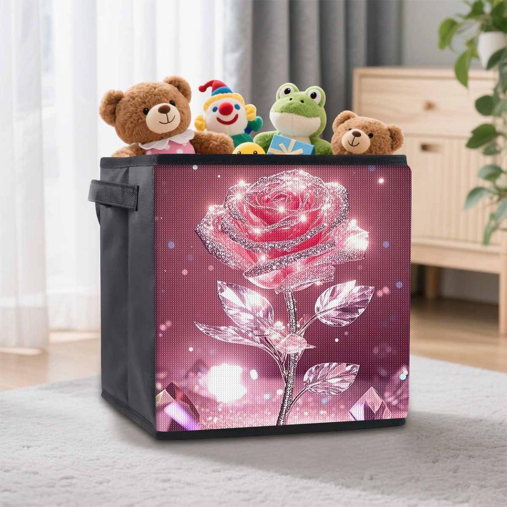 Crystal Flower 5D Diamond Painting Storage Basket Full Round Drill Mosaic Diamond Embroidery Cross Stitch Kits Home Decor Home Decor