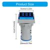 Square Counter Meter Digital Display Counter with Ventilation Hole 6 Digit 0-999999 AC220V 22mm Hole Mount Count Meter