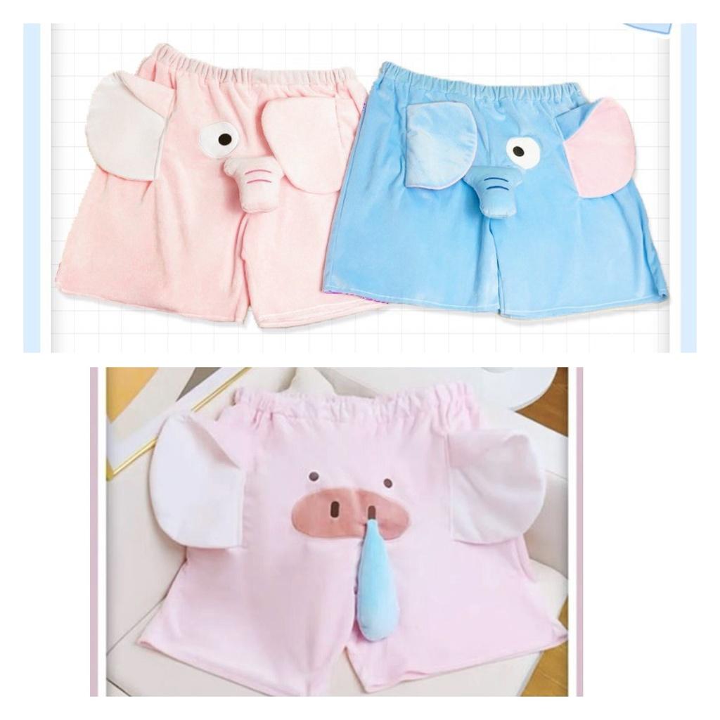 A Make Noise Stereoscopic Elephant Trunk Cartoon Pig Plush Home Panties Shorts