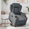 Folding Reclining Chair, Electric, Grey, Eco-leather
