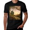 Two Unisex Contemplating the Moon by Caspar David Friedrich TShirt Big Size Short Sleeve Tee for Unisex