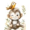 Boho Style Cartoon Animal Illustrations Posters Prints Canvas Painting Wall Art Picture Living Room Home Baby Room Nursery Decor