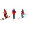 1:64 Scale Hand Painted Figure Miniature People for Dioramas Props,Photography Collector Skiing People Figure Models